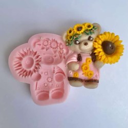 Molde_osito_girasoles